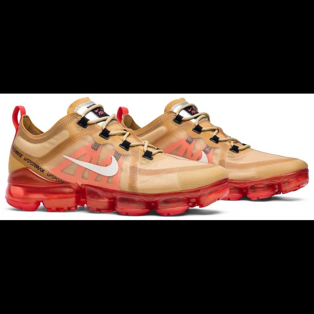 Vapor max gold and red women size 8 only worn 3x